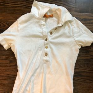 Tory Burch white polo - M